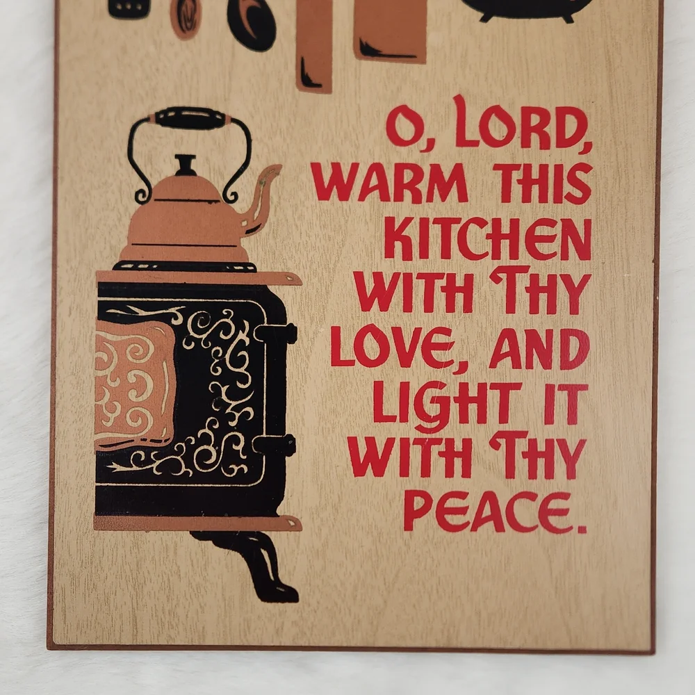 70s Kitchen Prayer, Press board Kitchen decor